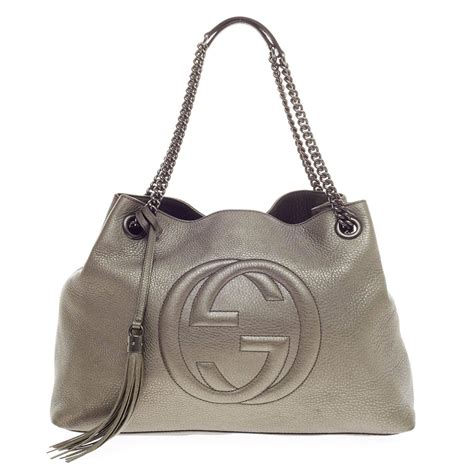 gucci soho chain strap shoulder bag leather medium|Gucci soho diamond bag.